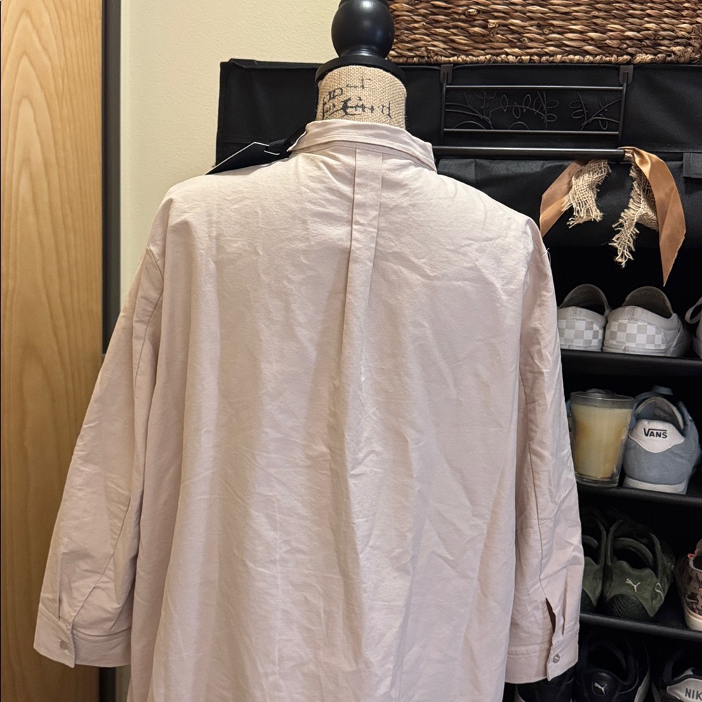 NWT Pomander Place half button-up shirt dress. Functional front pockets. Size XL - Picture 10 of 16